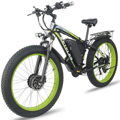 26AH 2000W Yüksek Güçlü İki Tekerlekli Sürücü Çift Motorlu Elektrikli Bisiklet 26x4.0 inç Fat Tire
