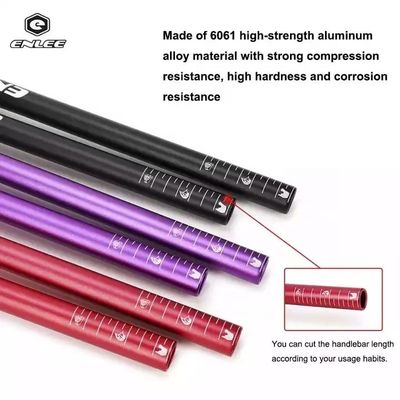330g/353g Alüminyum Alaşım Bisiklet Kılavuzu 31.8*720/780mm Dağ Bisikleti Eğlencileri için