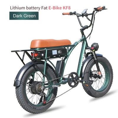 20 inç Fat Tire Elektrikli Bisiklet 23AH Pil Kapasitesi ve 7 Hızlı Dövizli AB Depoları
