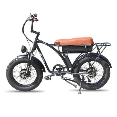 23AH Pil Kapasitesi 1000W 2000W Motor 20 inç Fat Bike Elektrikli Bisiklet Özel Destek
