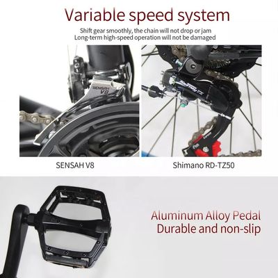 48V 250W Motor Elektrikli Dağ Bisikleti 10AH Lityum Pil ve Entegre Pil ile