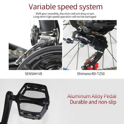 Alüminyum Alaşım Çerçeve 48V 13AH Lityum Pil Yağ Lastik 1000W Motorlu Elektrikli Bisiklet