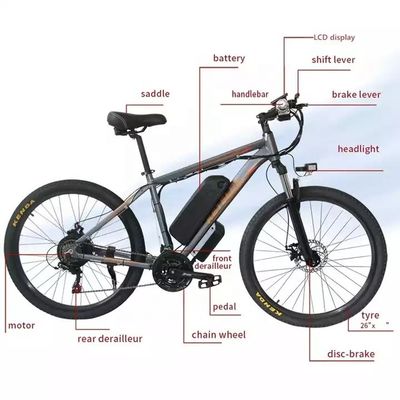 48V 18Ah Lityum Pil 1000W Motor 29 &quot;Elektrik Dağ Bisikleti 26 * 1.95 Lastik Genişliği