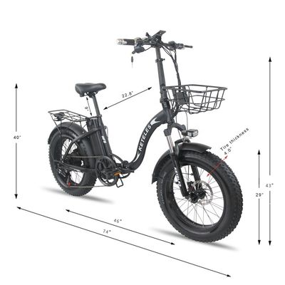 EU Stock 250W Motor 15AH Lityum Pil Katlanabilir E-Bike ve 20x4.0 inç Fat Tire