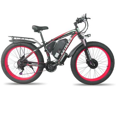 KETELES K800 Elektrikli Fat Bike 1000W 17.5AH Pil 26x4.0 inç Çift Motorlu İki Tekerlekli Sürüş