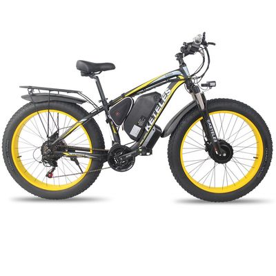 KETELES K800 Elektrikli Fat Bike 1000W 17.5AH Pil 26x4.0 inç Çift Motorlu İki Tekerlekli Sürüş