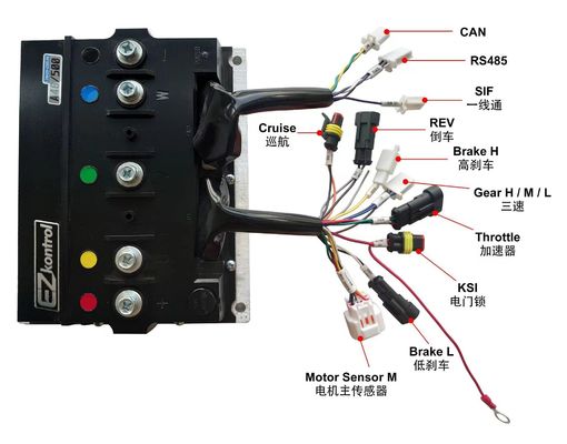 48V 27 Speed Brushless DC Controller Bluetooth ile 3KW-20KW Elektrikli Hibrit Bisikletler için