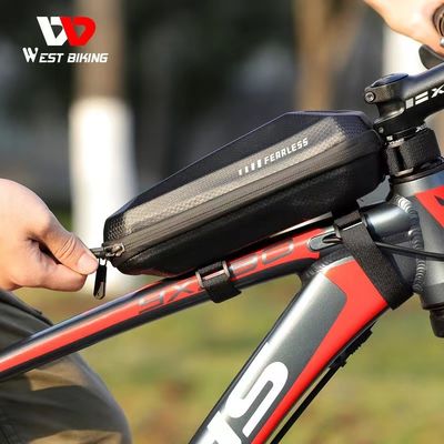 WEST BIKING 1-1.5L bisiklet çantası Su geçirmez EVA sert kabuğu ve yol bisikleti çerçevesi için 145g