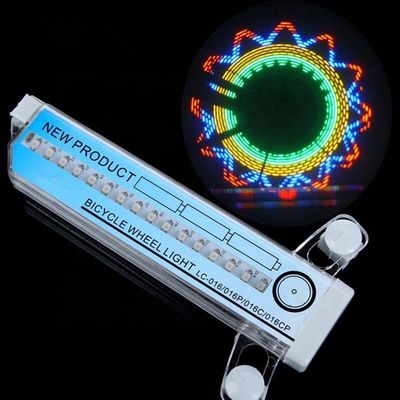 32 LED Flash Spoke Light Lamp for 24 Inch Wheel Battery Powered Outdoor Cycling Lights (24 inçlik tekerlek pil ile çalışan açık hava bisiklet lambaları için 32 LED flaş ışığı)