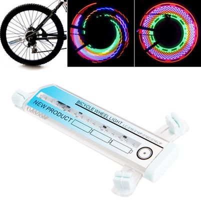 32 LED Flash Spoke Light Lamp for 24 Inch Wheel Battery Powered Outdoor Cycling Lights (24 inçlik tekerlek pil ile çalışan açık hava bisiklet lambaları için 32 LED flaş ışığı)