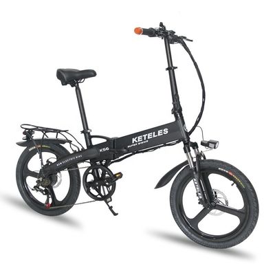 48V 350W 10AH Elektrikli Bisiklet 20 Inç Katlanabilir Çerçeve ve Güç başına 31-60km menzil