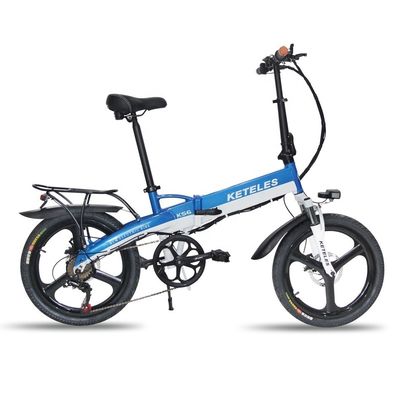 48V 350W 10AH Elektrikli Bisiklet 20 Inç Katlanabilir Çerçeve ve Güç başına 31-60km menzil