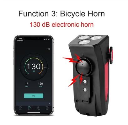 USB Şarj edilebilir LED Bisiklet Farı Bisiklet Boynuz Telefon Sahibi Gece Sürüşü için Güç Bankası