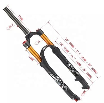 Karbon-Materyal MTB Bisiklet 26/27.5/29 Inch BMX Bisikletleri için Hava Şok Çatalları 2024'te