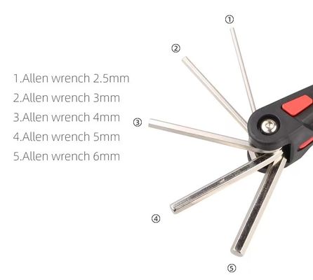 18'te 1 Bisiklet Tamir Araçları Seti Altıgen tornavida Anahtar Çekici Hex Spoke Zincir Kaldırma Aracı Temel Bisiklet 280g