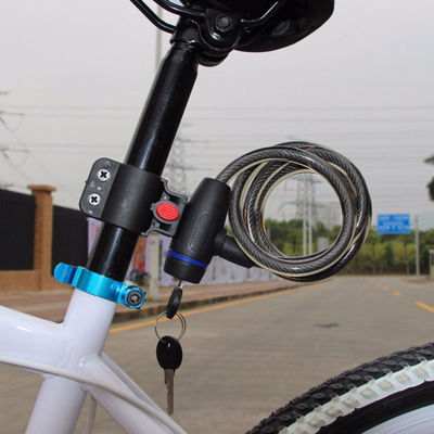 Anti-Hırsızlık Bisiklet Güvenlik Kilitli Paslanmaz Çelik Kablo Bobini Kale için Motosiklet Bisiklet MTB Bisiklet 2 Anahtarlı