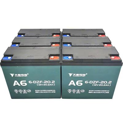 12V20.2Ah 6-DZF-20.2 Elektrikli kaykay için kuru şarjlı mühürlü GEL kurşun asitli pil