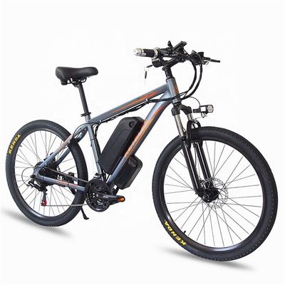 1000W 17.5AH Elektrikli Dağ Bisikleti 26 &quot;Dağ E-bisikleti Arka Merkezi Motor Alüminyum Alaşım