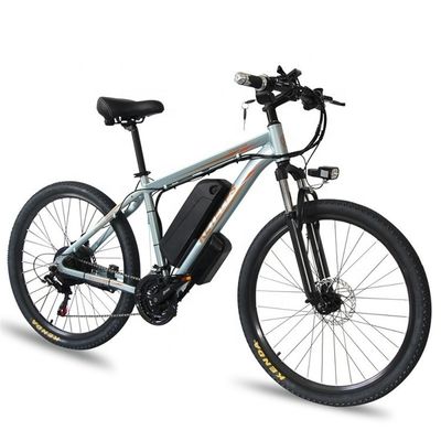 1000W 17.5AH Elektrikli Dağ Bisikleti 26 &quot;Dağ E-bisikleti Arka Merkezi Motor Alüminyum Alaşım