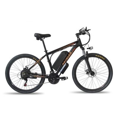 1000W 17.5AH Elektrikli Dağ Bisikleti 26 &quot;Dağ E-bisikleti Arka Merkezi Motor Alüminyum Alaşım