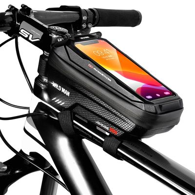 Su geçirmez 6.6 inç Telefon Kutusu MTB Paketi 1L Kapasite Bisiklet Aksesuarları için Dokunmatik Çanta
