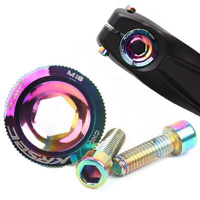 Kategori CRANK 2021 Renkli Alüminyum Bisiklet Parçaları M18/M20 MTB Crankset Kapak vida